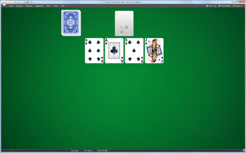 A game of Aces Up in SolSuite Solitaire