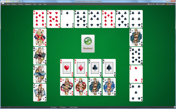 A game of Crescent in SolSuite Solitaire