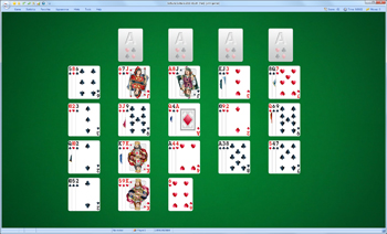 A game of Fan in SolSuite Solitaire